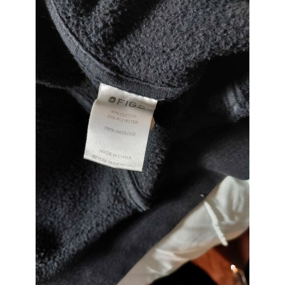 Figs Jacket Women's Medium Black Fleece Full Zip Uniform Nursing - Picture 6 of 9